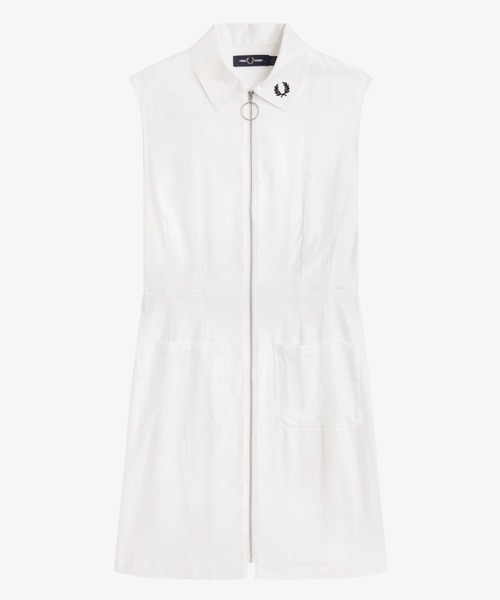 FRED PERRY シャツワンピース Zip-Through Shirt Dress／ジップ
