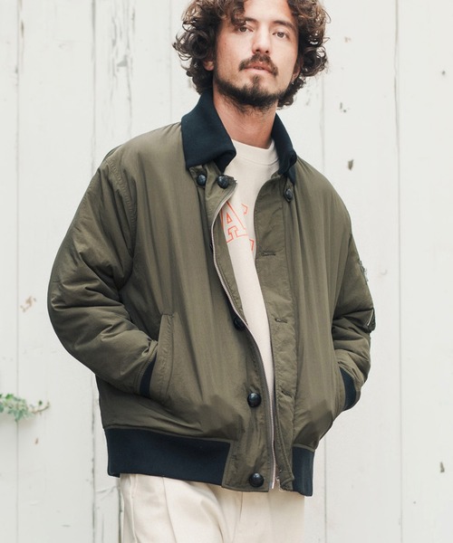 「CAMBIO」 ブルゾン L オリーブ メンズ_画像7