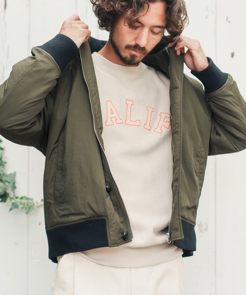 「CAMBIO」 ブルゾン L オリーブ メンズ_画像9