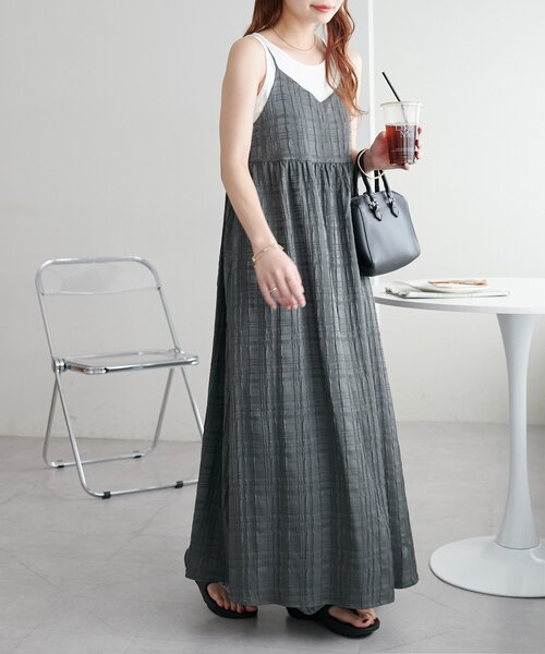 DISCOAT メッシュ編柄キャミワンピース DISCOAT メッシュ編柄キャミワンピース DISCOAT（ディスコート）の