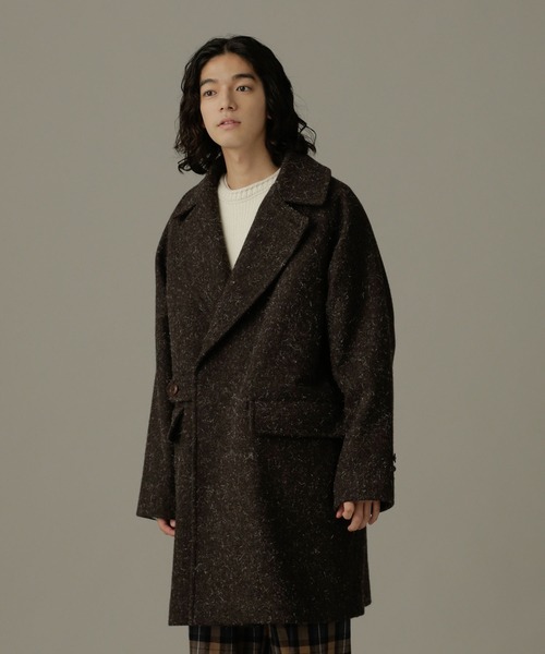 NANO universe（ナノ・ユニバース） ピーコート L ブラウン メンズ