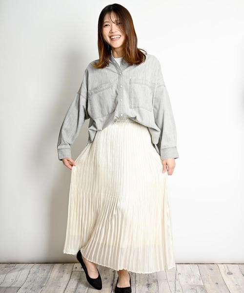 marai（マーライ） ロング スカート サテンブリーツロングスカート