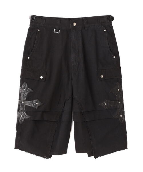 【SUPPLIER】サプライヤー/Cross Leather Patch Baggy Shorts SUPPLIER パンツ SUPPLIER/サプライヤー/Cross Leather Patch