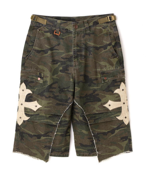 【SUPPLIER】サプライヤー/Cross Leather Patch Baggy Shorts SUPPLIER パンツ SUPPLIER/サプライヤー/Cross Leather Patch