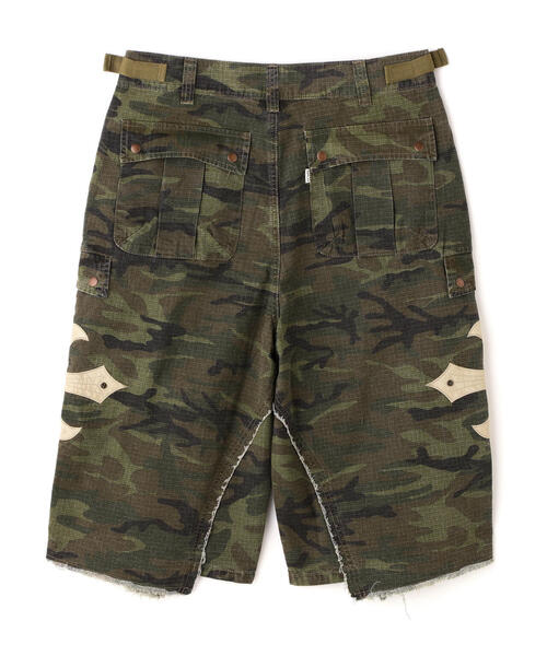【SUPPLIER】サプライヤー/Cross Leather Patch Baggy Shorts SUPPLIER(サプライヤー) - Cross Leather Patch Baggy Shorts