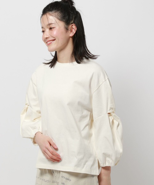 niko and… tシャツ ツイストスリーブデザインプルオーバー
