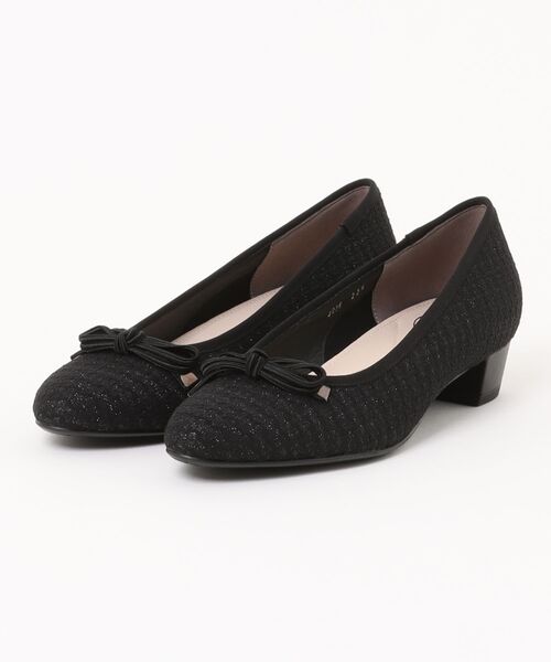 極美品✨unReef パンプス オープントゥ リボン メッシュ 黒 ラメ 24 パンプス リボンモチーフパンプス : ZOZOTOWN Yahoo!店 - 通販