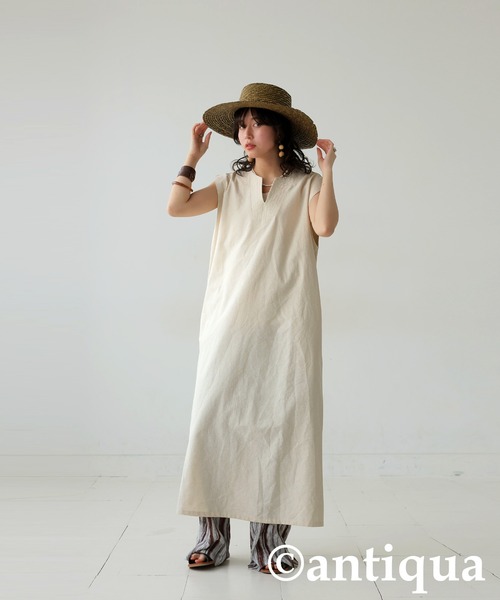 antiqua（アンティカ） ワンピース リネンワンピース : ZOZOTOWN Yahoo