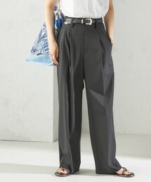 SHIPS（シップス） ワイドパンツ パンツ 「手洗い可能」2タック ワイド