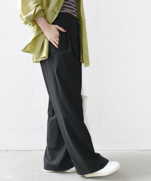 SHIPS（シップス） パンツ 「手洗い可能」2タック ワイド パンツ