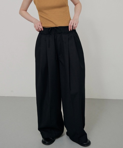 【I AM MARI】PLEA BOOTSCUT SLACKS PANTS スラックスパンツ I AM MARI (アイアムマリ) - シェードブーツカットスラックス