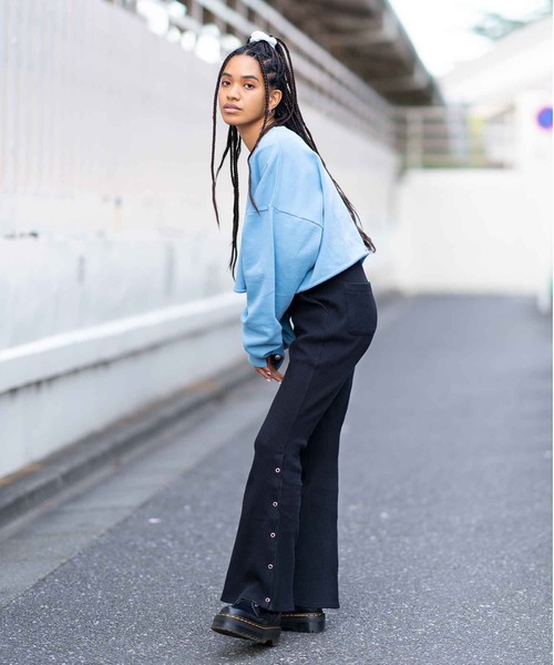 X-girl（エックスガール） スウェットカットソー M ライトブルー