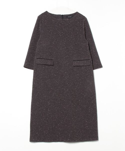 UNTITLED（アンタイトル） 7分袖ワンピース 42 チャコール レディース