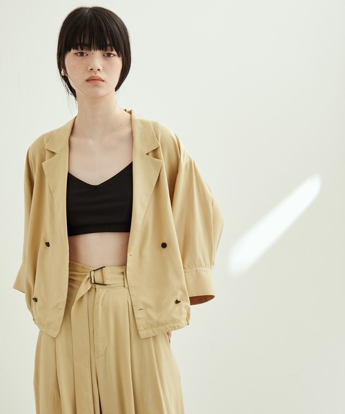 「ADAM ET ROPE'」 7分袖シャツ FREE マスタード レディース
