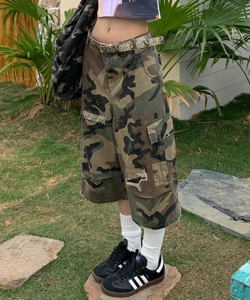 HALEY PESCA ジーンズ デニム デニムパンツ HALEY PESCA/迷彩柄 ハーフ