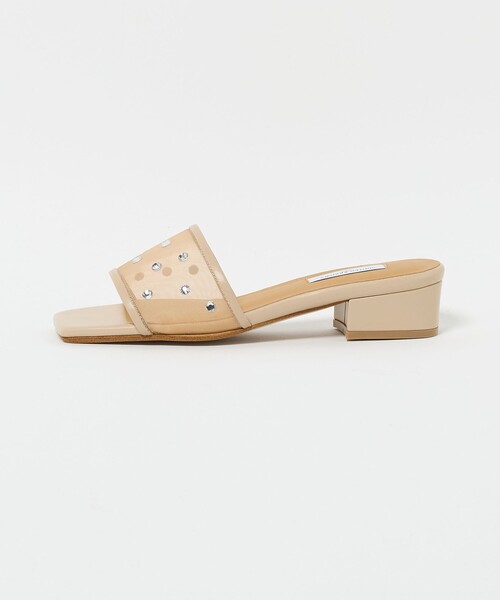UNITED ARROWS サンダル メッシュ ビジュー ミュールサンダル