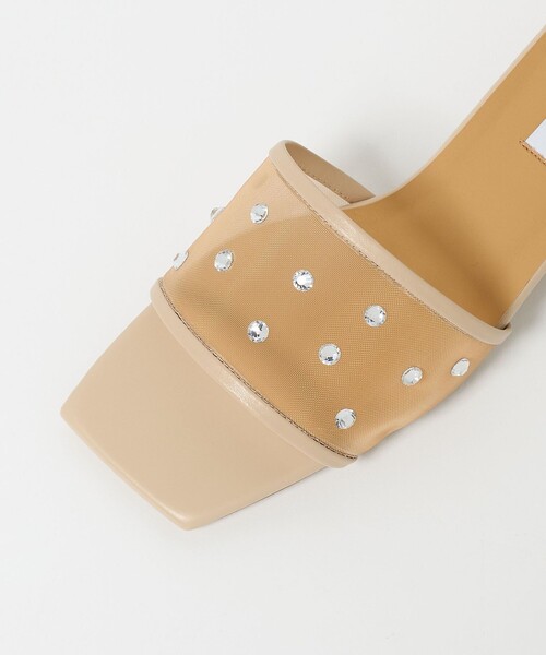 UNITED ARROWS サンダル メッシュ ビジュー ミュールサンダル