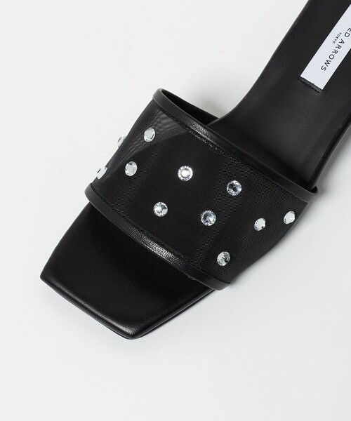 UNITED ARROWS メッシュ ビジュー ミュールサンダル UNITED ARROWS サンダル メッシュ ビジュー ミュールサンダル