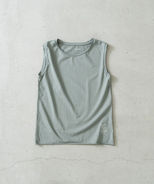 tシャツ 60/2スーピマ度詰め天竺ノースリーブ レディース quadro tシャツ 60/2スーピマ度詰め天竺ノースリーブ レディース