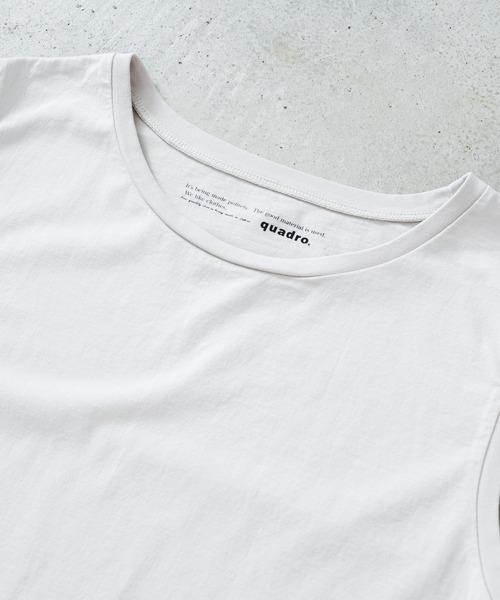 tシャツ 60/2スーピマ度詰め天竺ノースリーブ レディース quadro tシャツ 60/2スーピマ度詰め天竺ノースリーブ レディース