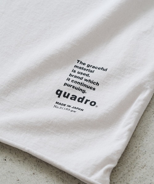 tシャツ 60/2スーピマ度詰め天竺ノースリーブ レディース quadro tシャツ 60/2スーピマ度詰め天竺ノースリーブ レディース