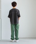 tシャツ キッズ 配色ステッチ刺繍半袖Tシャツ...の詳細画像4