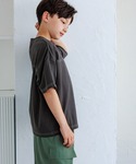 tシャツ キッズ 配色ステッチ刺繍半袖Tシャツ...の詳細画像5