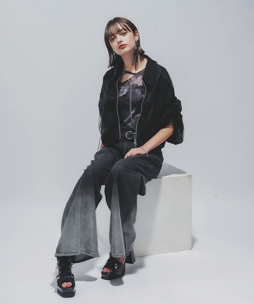 tシャツ BLURRYフラワーガラシアーＴ(HARE) レディース HARE tシャツ BLURRYフラワーガラシアーT(HARE) レディース