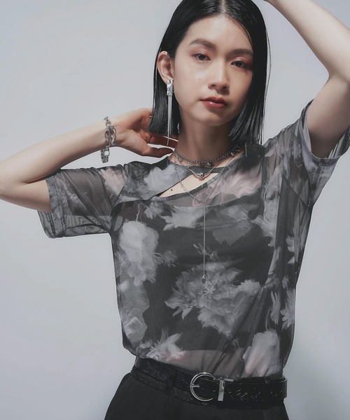 tシャツ BLURRYフラワーガラシアーＴ(HARE) レディース HARE tシャツ BLURRYフラワーガラシアーT(HARE) レディース