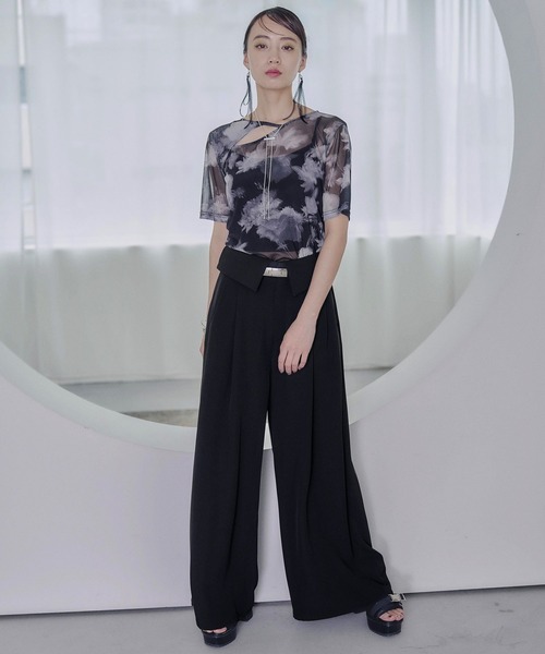 HARE tシャツ BLURRYフラワーガラシアーT(HARE) レディース