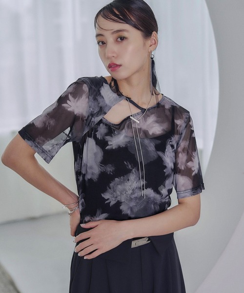tシャツ BLURRYフラワーガラシアーＴ(HARE) レディース HARE tシャツ BLURRYフラワーガラシアーT(HARE) レディース