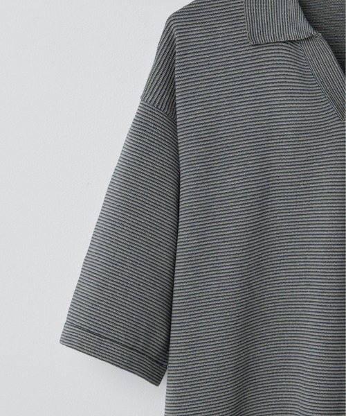 WYM LIDNM ポロシャツ PIN BORDER KNIT POLO メンズ : ZOZOTOWN Yahoo