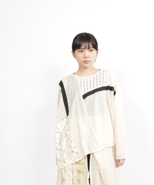 「gomme」 長袖ブラウス MEDIUM ベージュ レディース