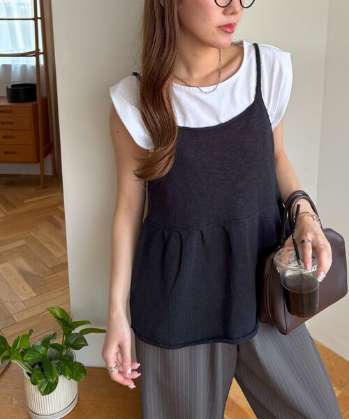 Discoat（ディスコート） キャミソール スラブキャミビスチェ