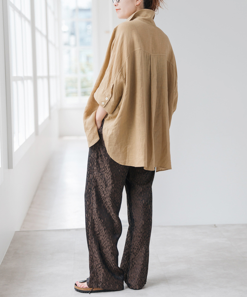 まりぶー  Spick and Span リネンシャツ Spick＆Span ブラウス シャツ 60リネンキャンバスドルマンン