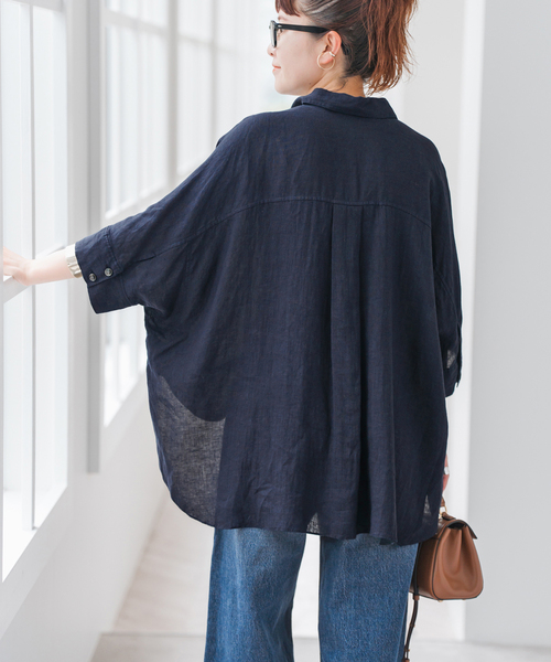 まりぶー  Spick and Span リネンシャツ Spick & Span（スピックアンドスパン）の「リネンビッグシャツ2