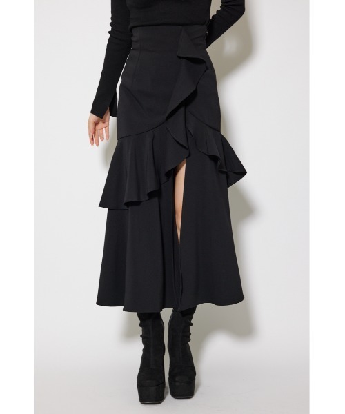 rienda フリルスリットハイウエストスカートショートパンツ Sサイズ rienda（リエンダ）の「フリルスリットハイウエストスカート