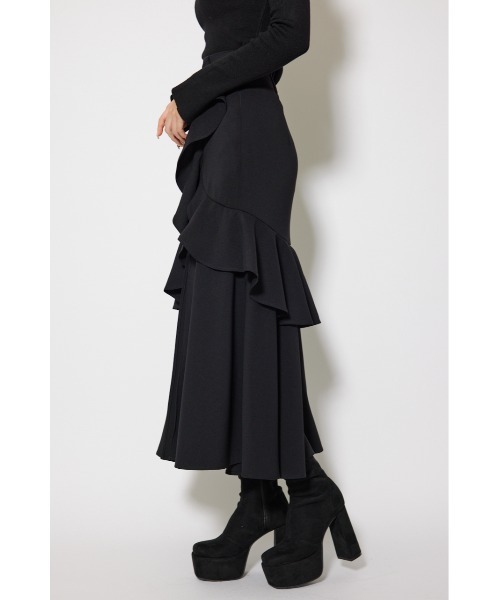 rienda（リエンダ） スカート フリルスリットハイウエストスコート