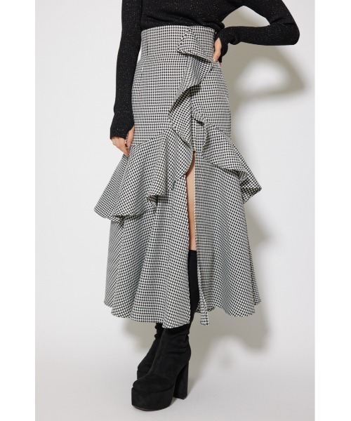 rienda フリルスリットハイウエストスカート rienda（リエンダ）の「フリルスリットハイウエストスカートショート