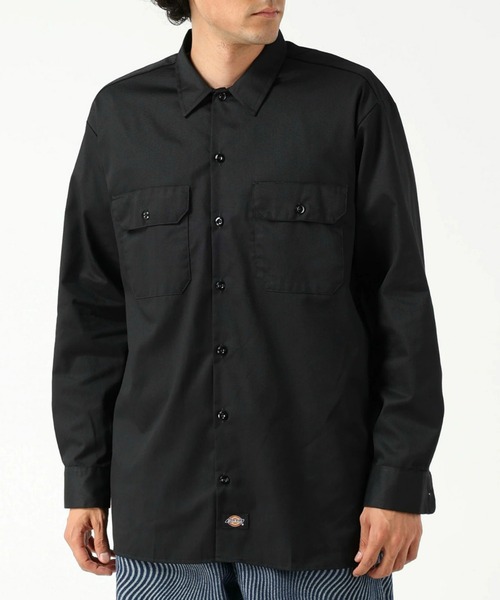 Knosis ワークシャツ 黒 ブラック Lサイズ Dickies（ディッキーズ） シャツ ワークシャツ /長袖シャツ ”574