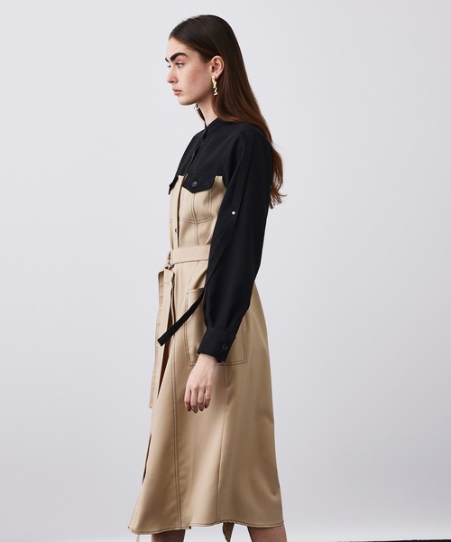 ユナイテッドトウキョウ ホワイト/ブラック ロングワンピース ユナイテッドトウキョウ ホワイト/ブラック ロングワンピース