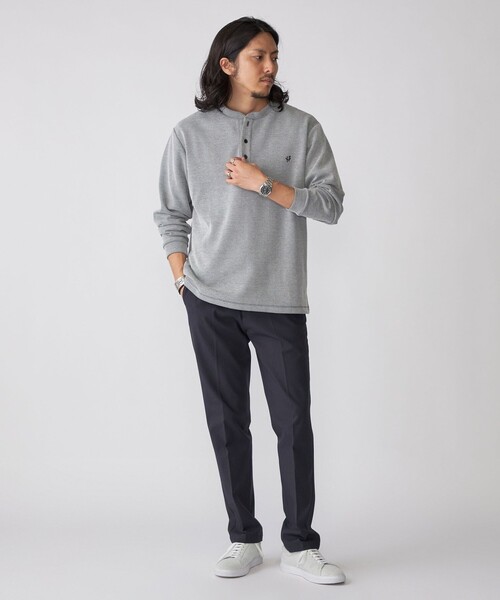 「SHIPS」 長袖Tシャツ MEDIUM ホワイト メンズ