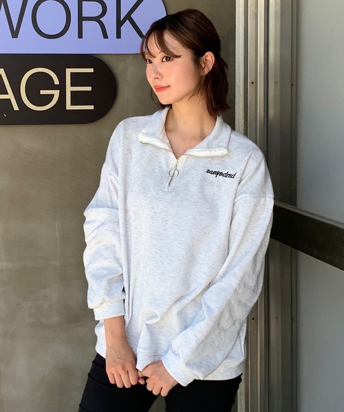 トレーナー スウェット 「25年秋冬新作」裏シャギーハーフジッププル