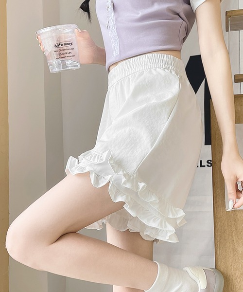 frunco パンツ 「ZOZO限定」フリルショートパンツ レディース