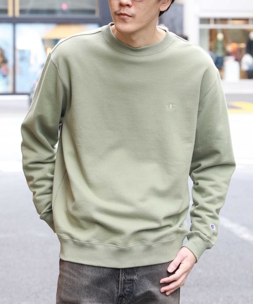 Champion（チャンピオン） スウェットカットソー S グリーン メンズ