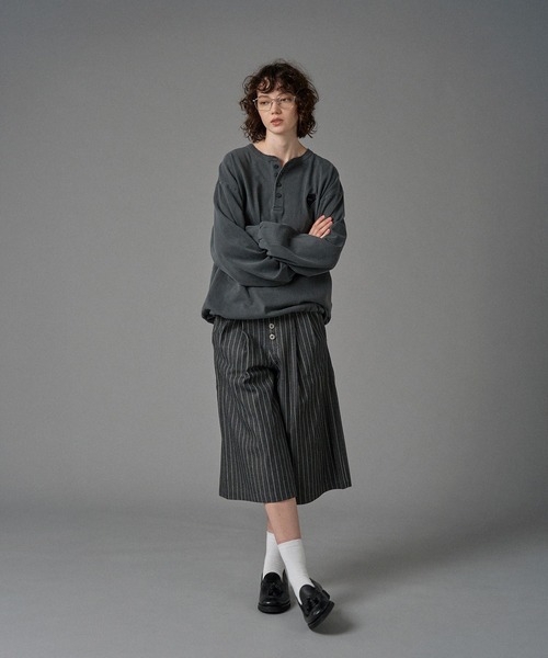 ONCILY（オンシェリー） tシャツ HENRY NECK LONG SLEEVE T-SHIRT