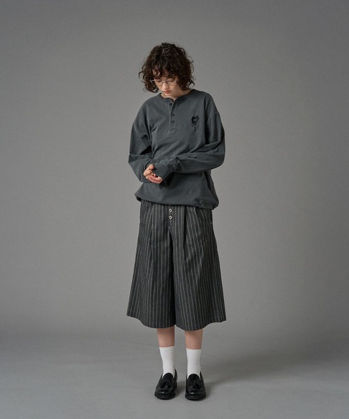 ONCILY（オンシェリー） tシャツ HENRY NECK LONG SLEEVE T-SHIRT