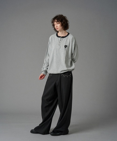 RRL ロンT ヘンリーネック RRL - RRL ダブルアールエル ヘンリーネック Tシャツ フラワー