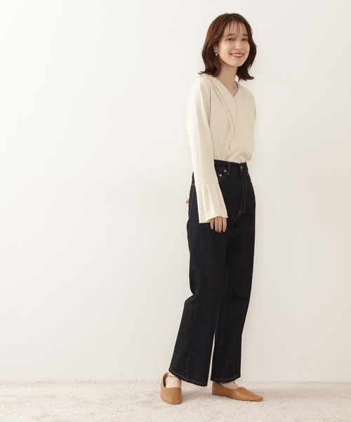 「N.（N. Natural Beauty Basic）」 長袖ブラウス MEDIUM イエロー レディース