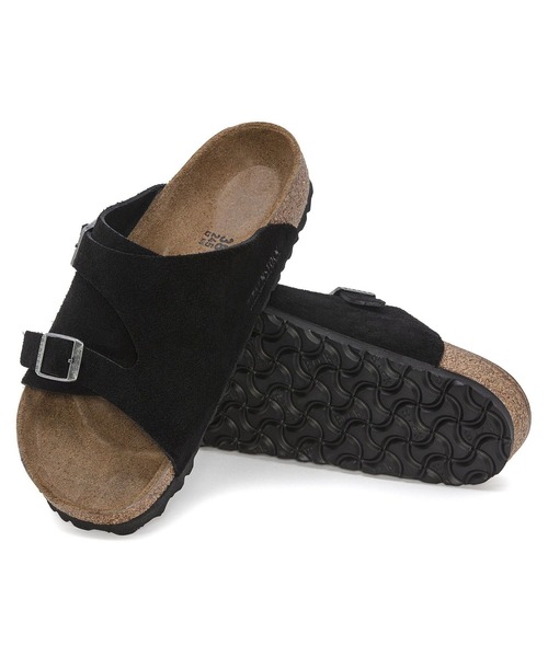Birkenstock チューリッヒ サンダル スエードレザー 黒 25㎝ BIRKENSTOCK（ビルケンシュトック） サンダル 「公式